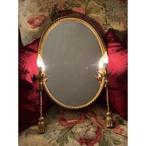 Antique Gilded Mirror With Lights
